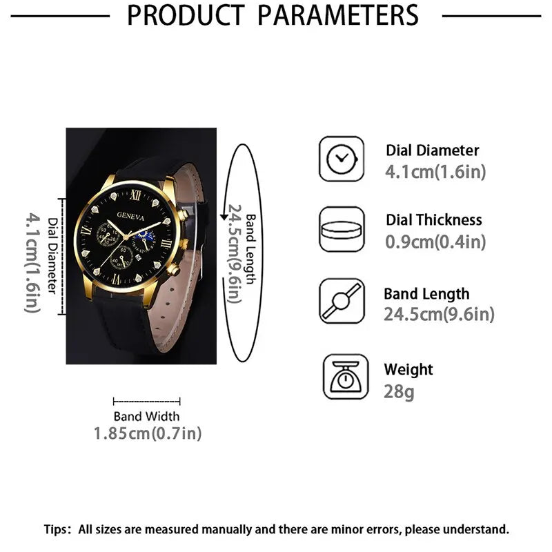 2pcs Luxury Mens Quartz