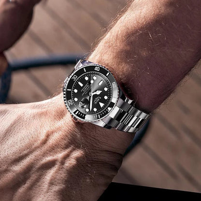 LIGE Fashion Simple Quartz Watches for Men Casual Sport Stainless Steel Calendar Waterproof Wristwatch Luxury Man Watch Gift Box