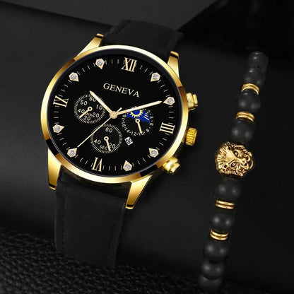 2pcs Luxury Mens Quartz